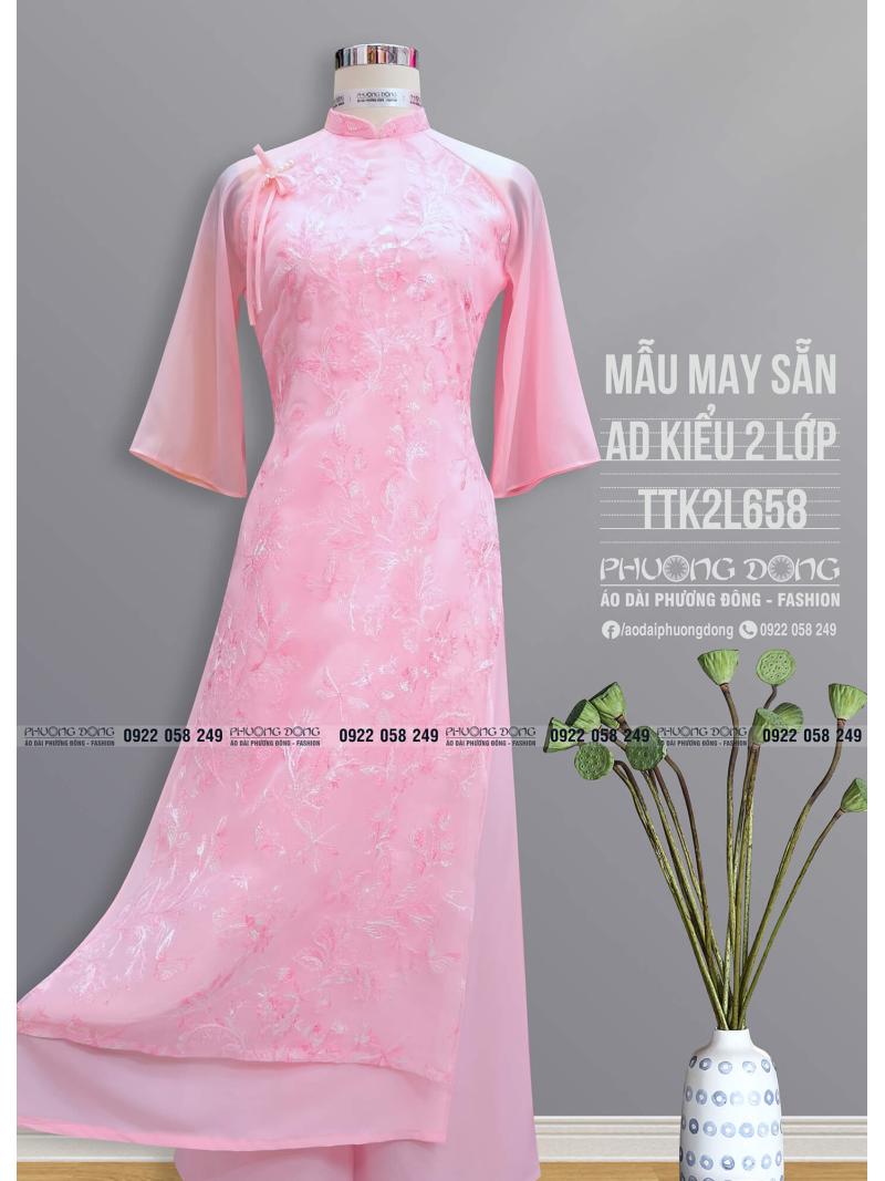 Áo Dài Phom Trẻ 2 Lớp 4 Tà TTK2L658